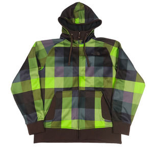 The North Face Cryptic Series Hoodie TNF APEX Andes Green Plaid - Medium